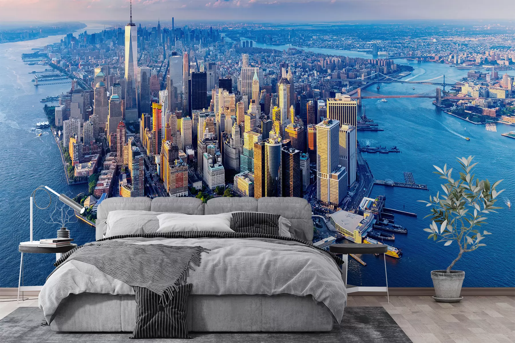 murales de pared Manhattan, Nueva York, Estados Unidos, a vista de pájaro u98643