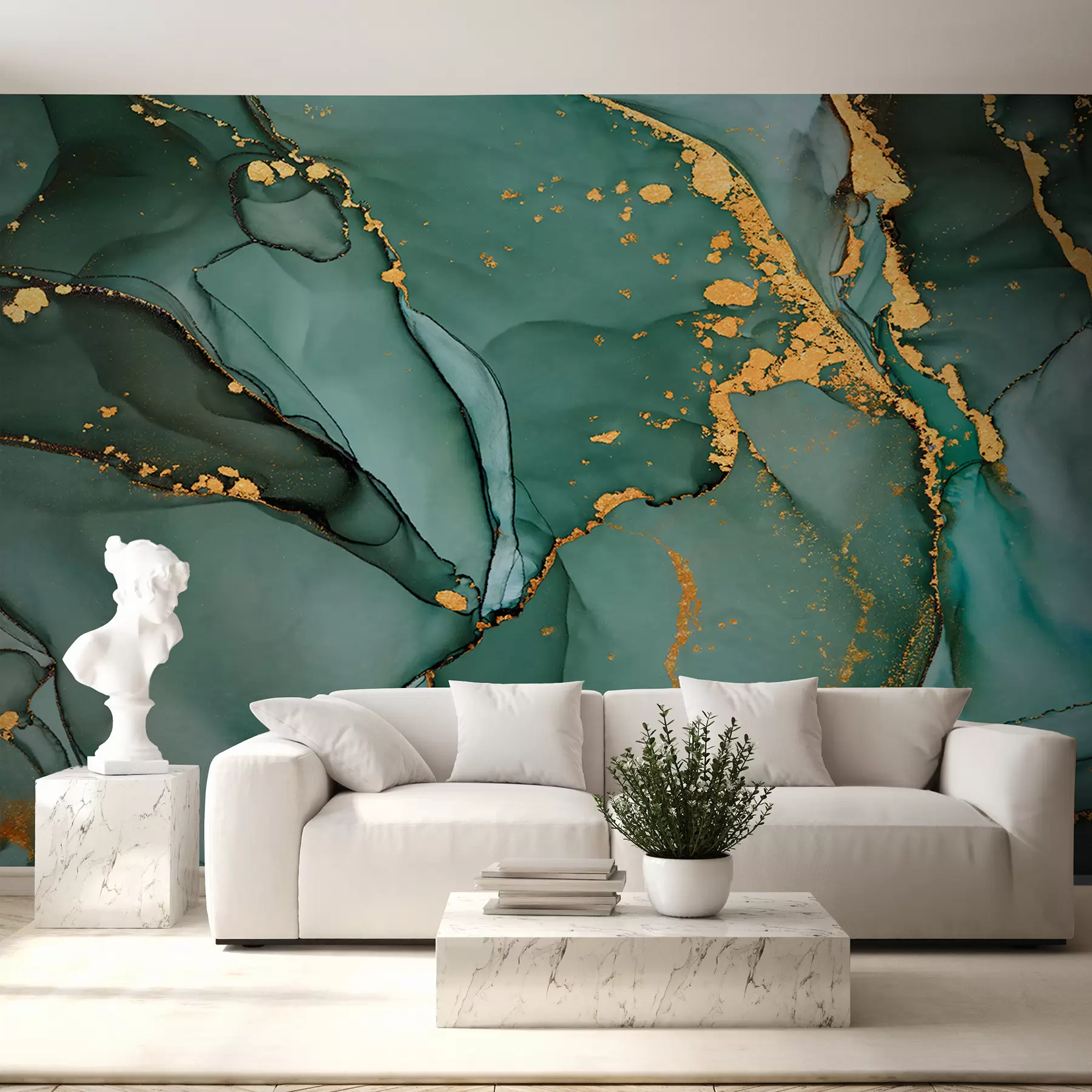 murales de pared Lujoso mármol Onyx con grietas metálicas u50235d2