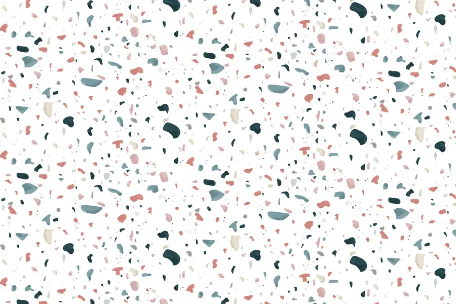 murales de pared Terrazo multicolor para interiores luminosos u99664