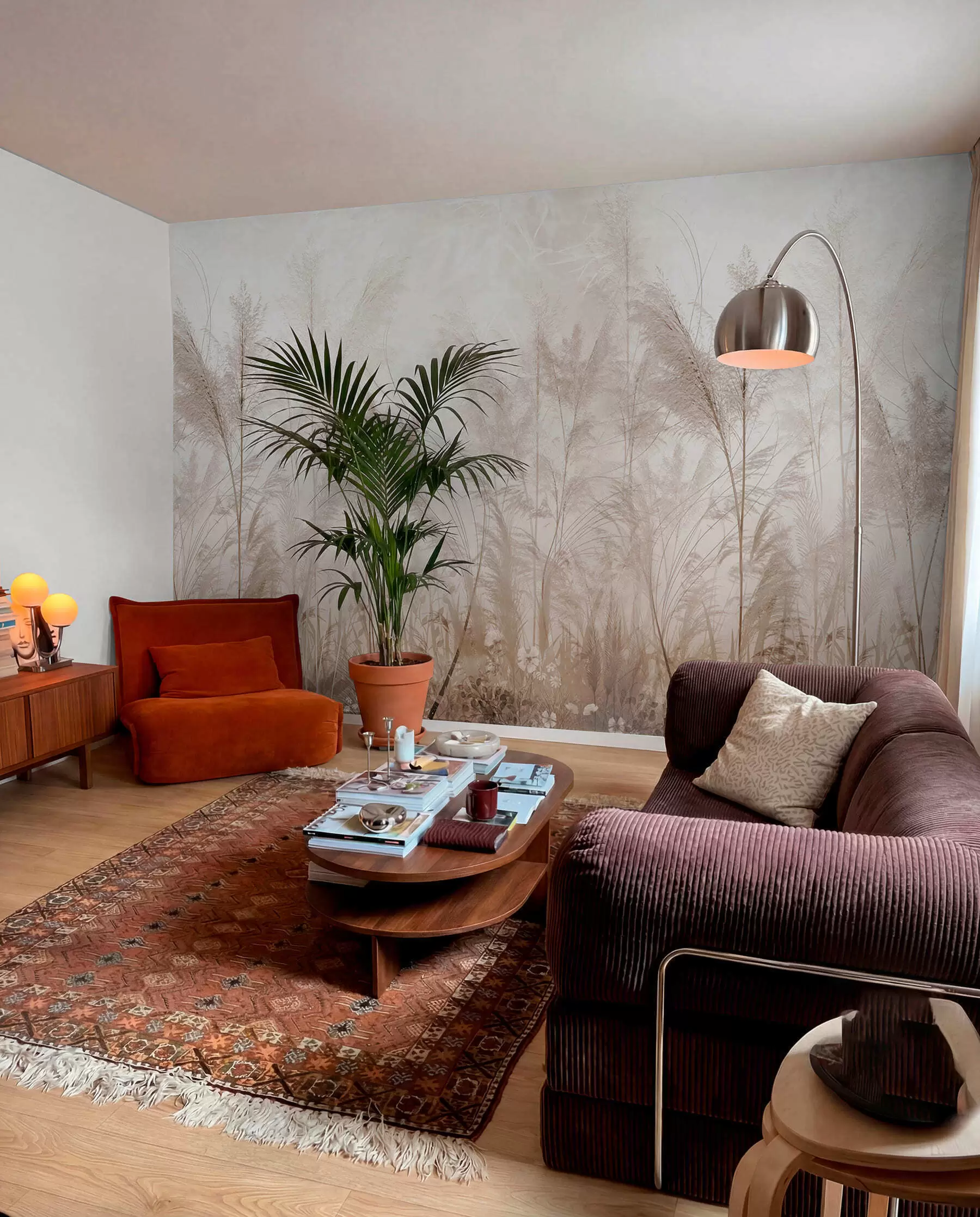 murales de pared Plantas altas en colores pastel u93903d2